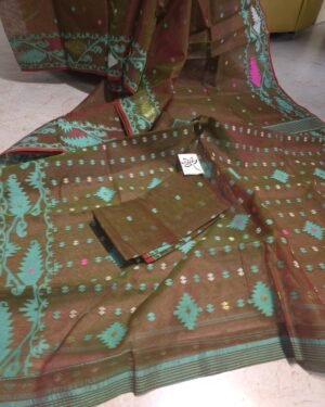 Premium Bardhaman Jamdani Saree