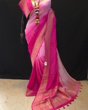 Tye & Dye Dola Silk Saree