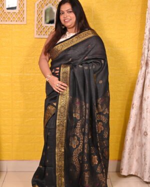 Handloom Mark Pure Chandrabali Organic Linen Saree