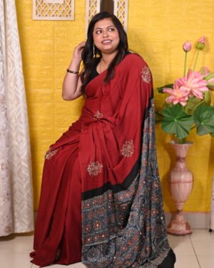 Modal Silk With Katdana Work