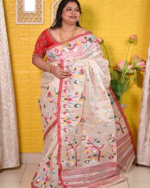 Bengal Tussar Jamdani Saree