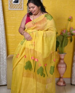 Silk Linen Saree