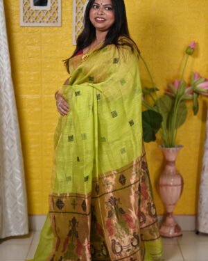 Silk Linen Saree