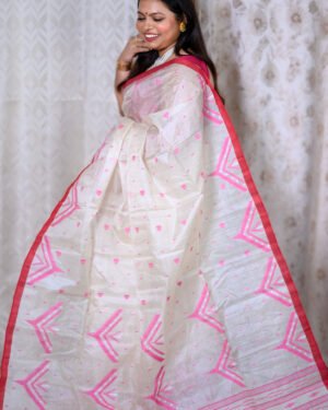 Bengal Tussar Jamdani Saree