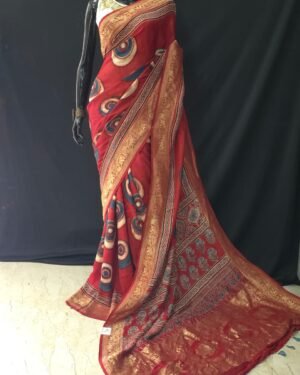 Dola With Ajrakh Print