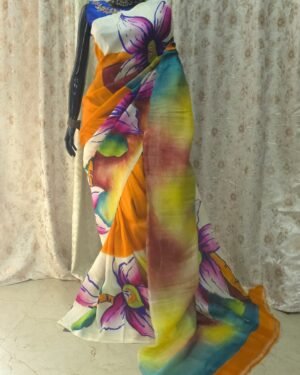 Hand Painted Pure Silk Saree