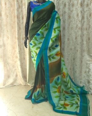 Hand Painted Pure Silk Saree