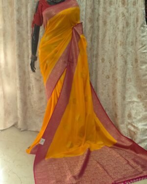 Crape Khaddi Georgette Saree