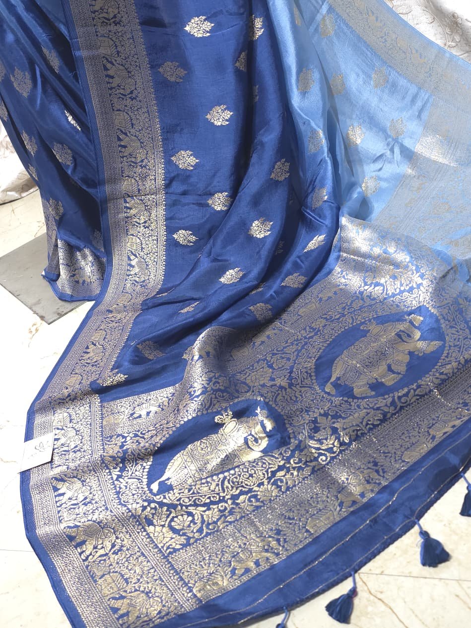 Tie and Dye Dola Benarasi Saree - Image 2