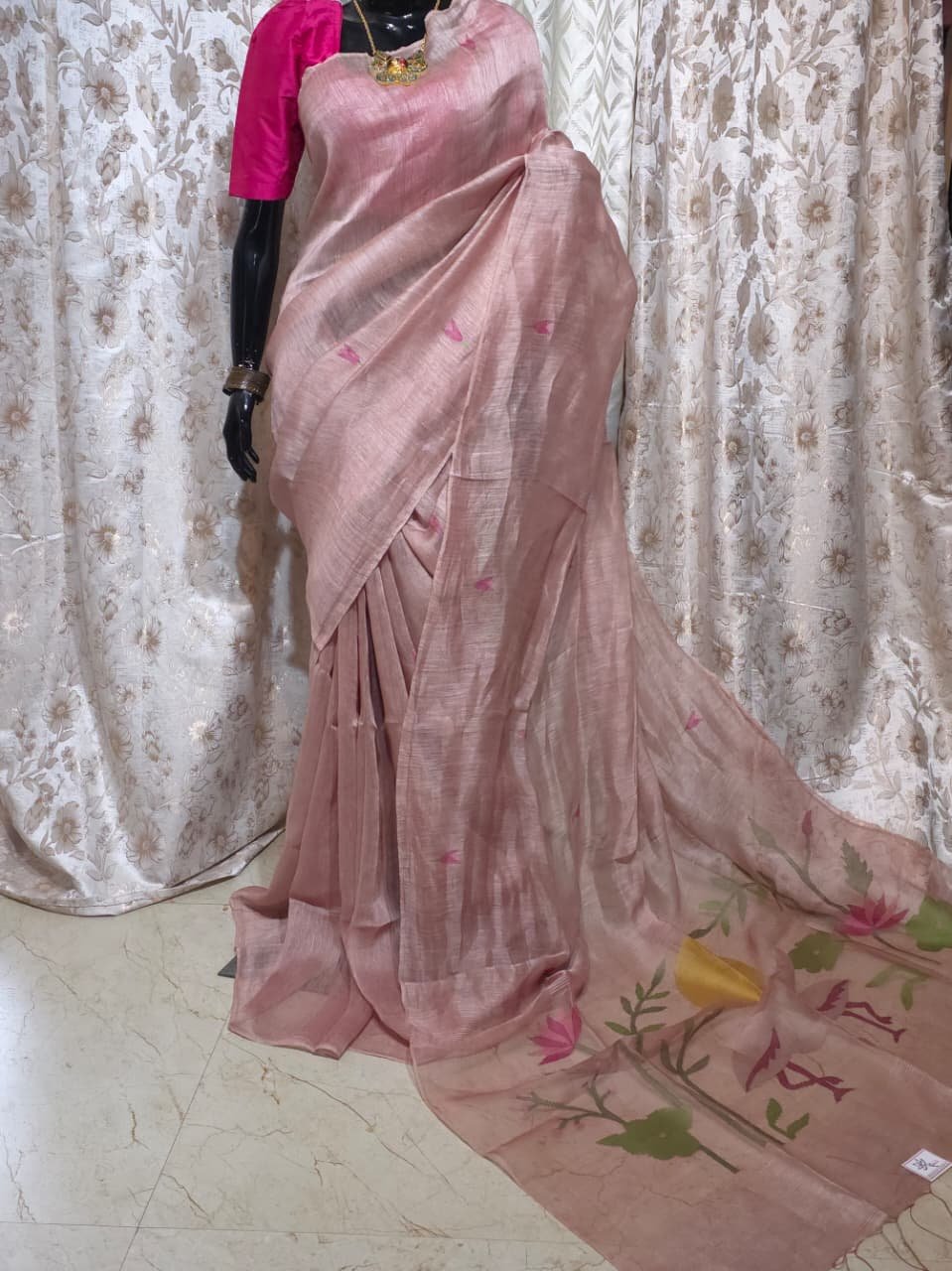 Silk Linen Saree