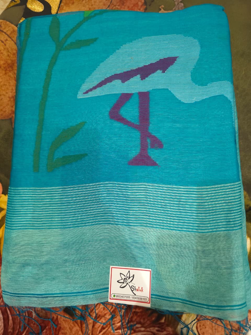 Silk Linen Saree - Image 2
