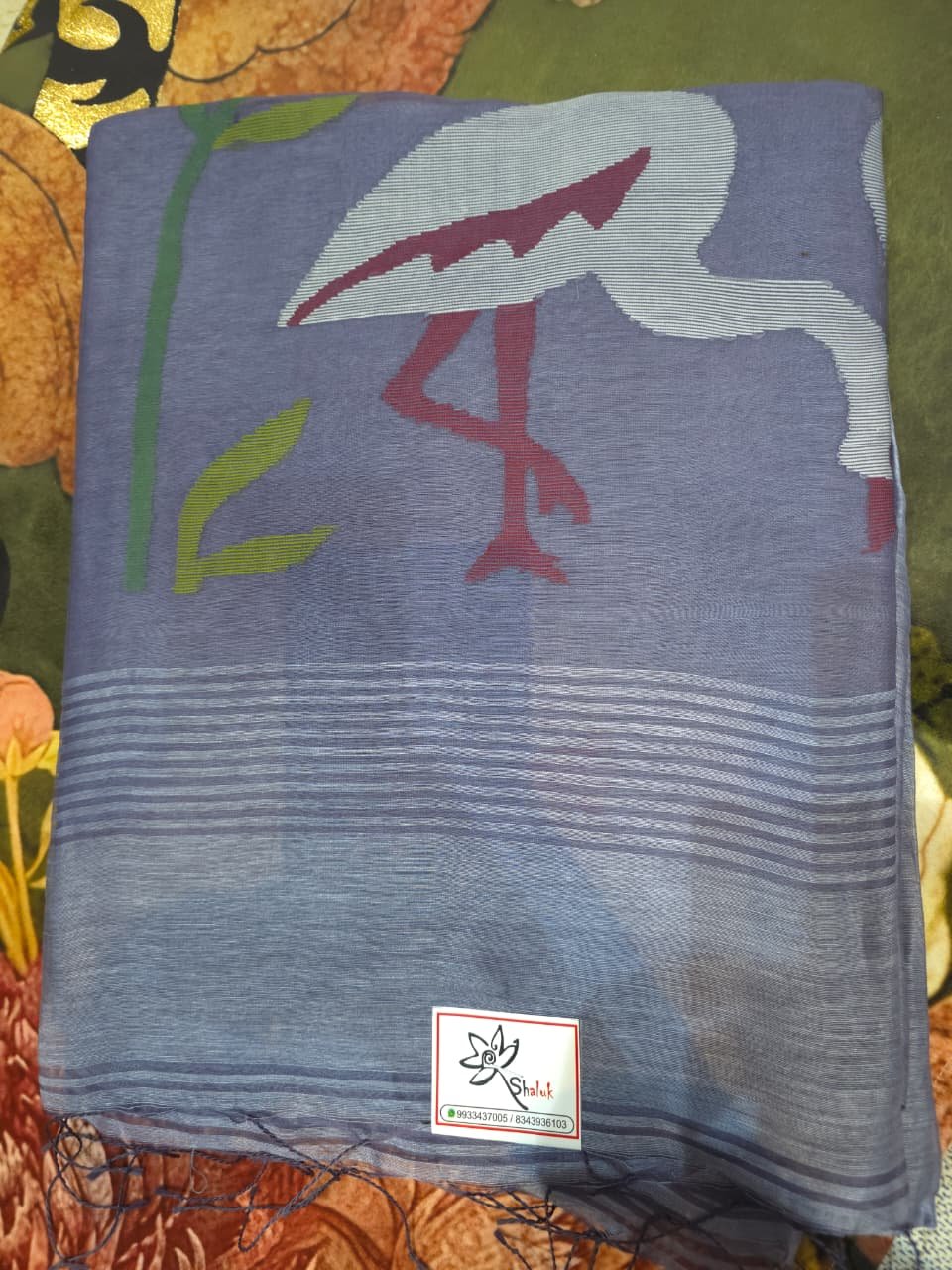 Silk Linen Saree - Image 2
