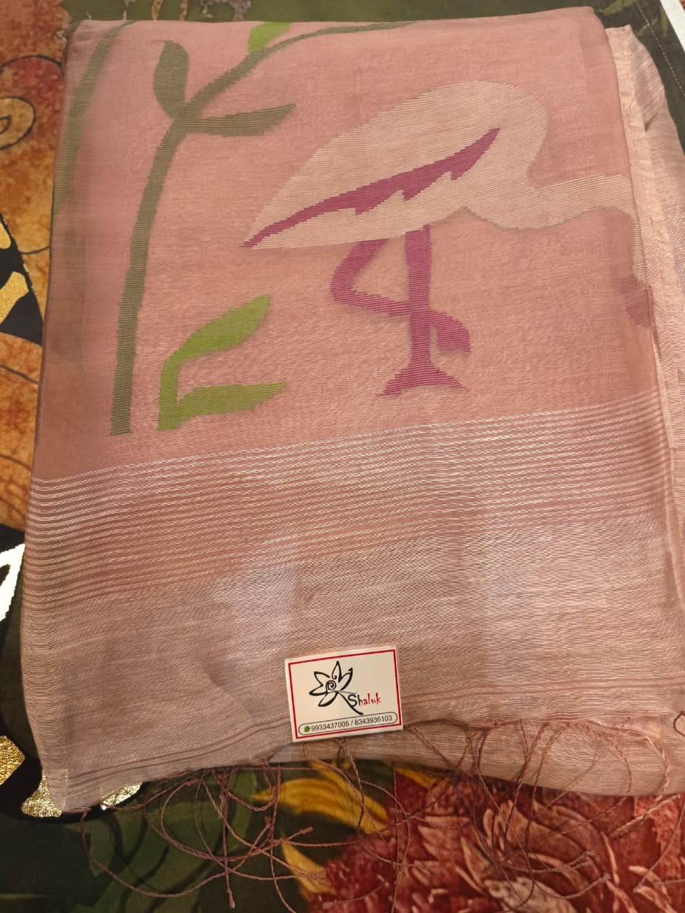 Silk Linen Saree - Image 2