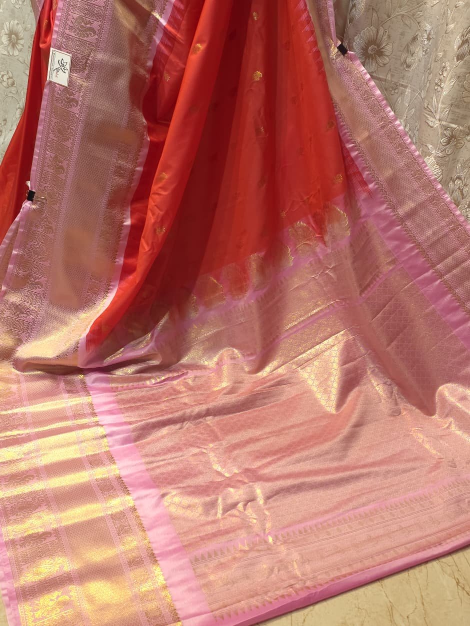 Semi Silk Gadwal Saree - Image 2