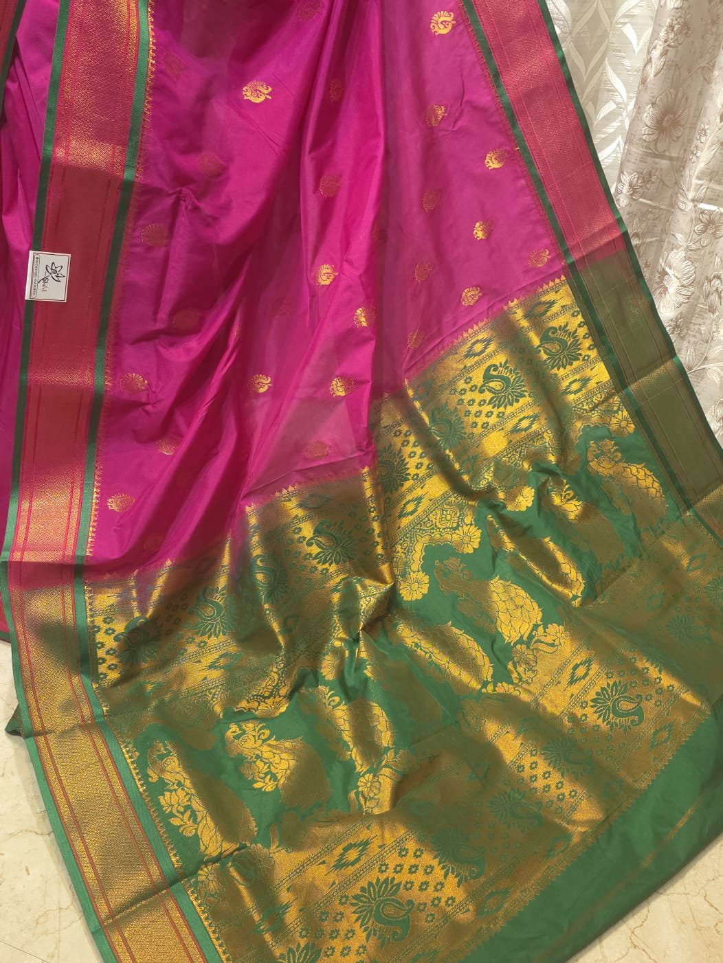 Semi Silk Paithani Saree - Image 2