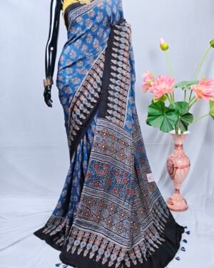 Ajrakh Modal Saree