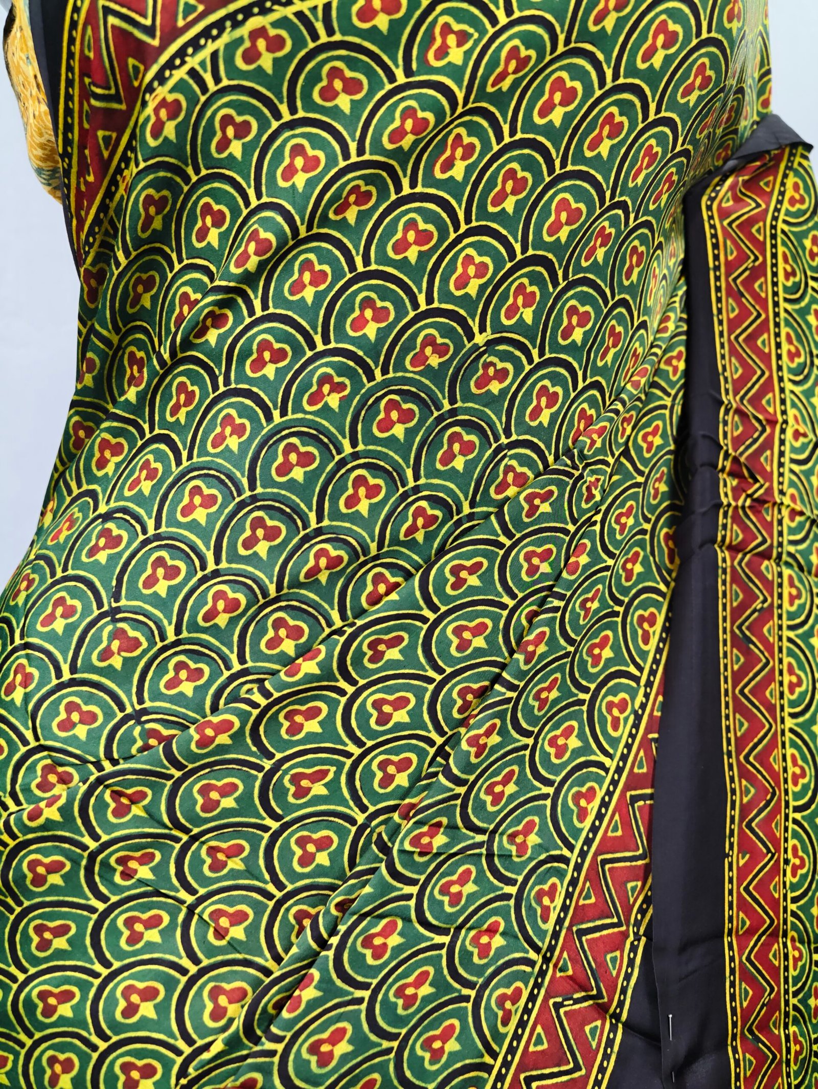Ajrakh Modal Saree - Image 4
