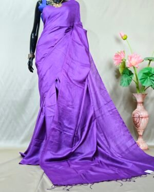 Plain Body Tussar Saree