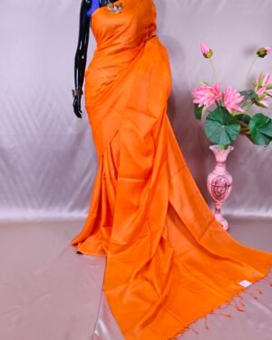 Plain Body Tussar Saree