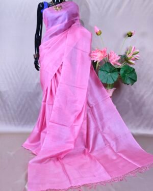 Plain Body Tussar Saree