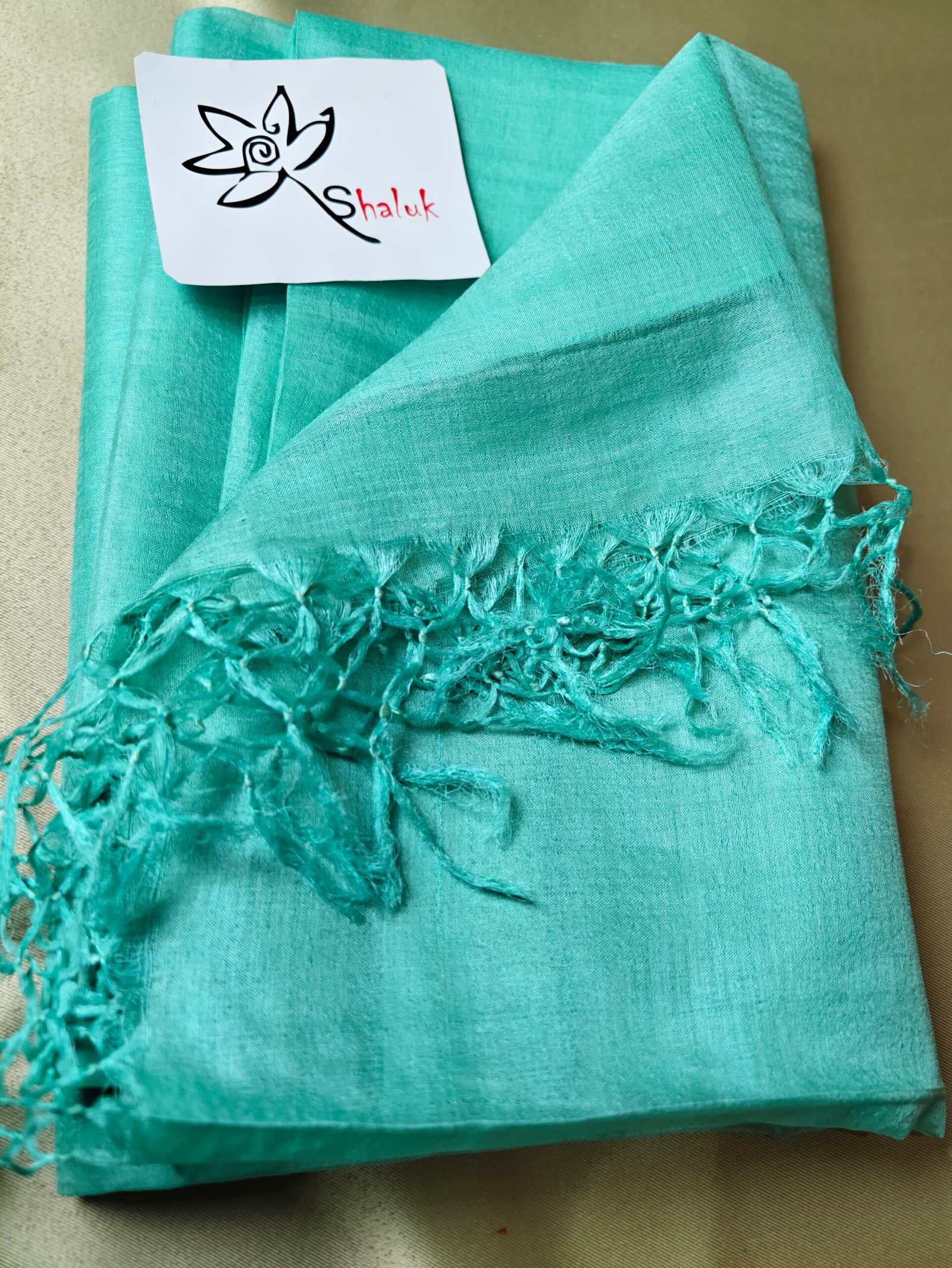 Plain Body Tussar Saree - Image 4
