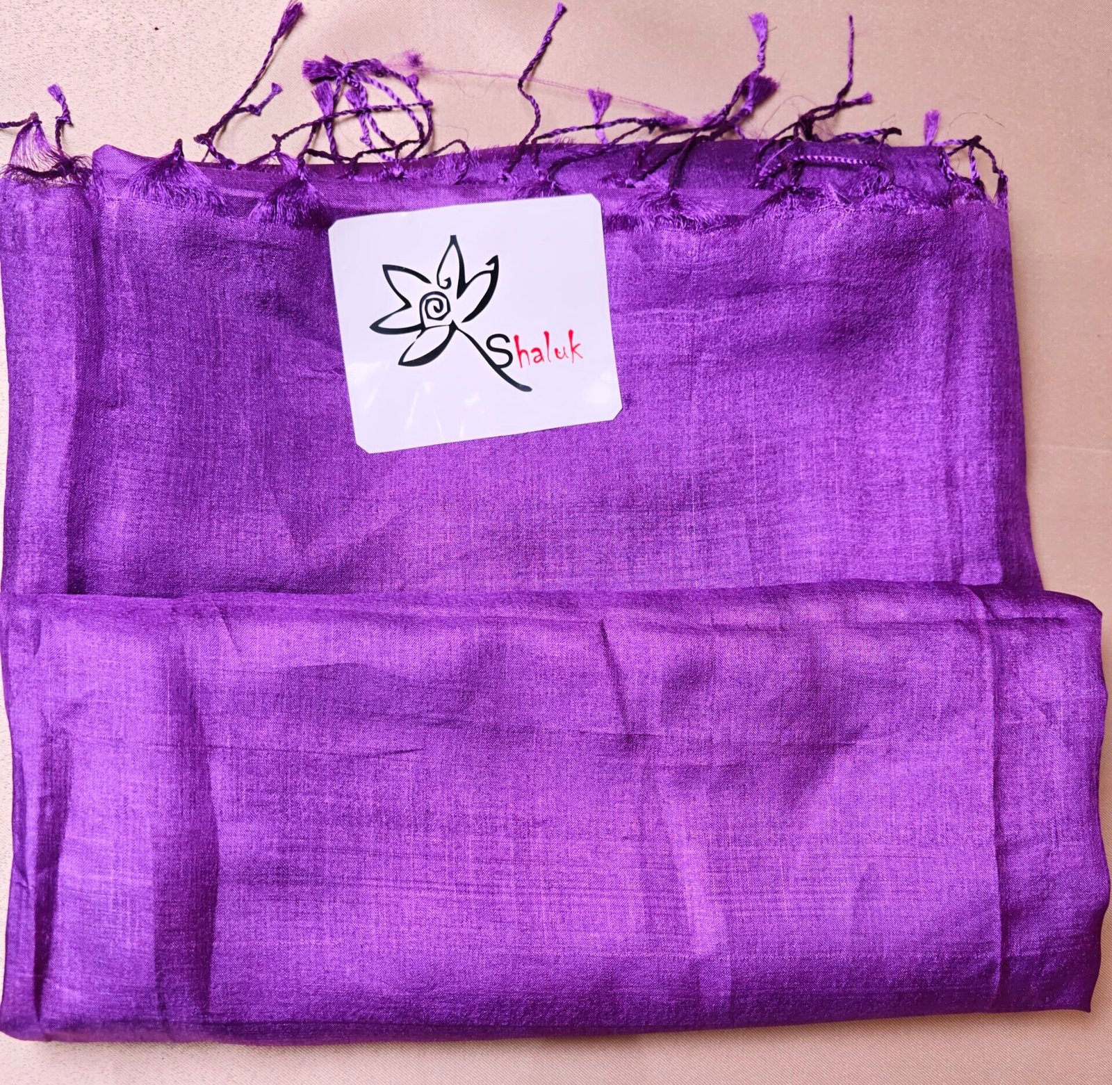 Plain Body Tussar Saree - Image 4