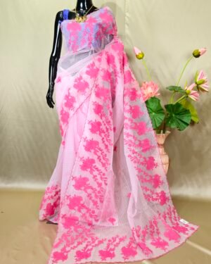 Rose Applique Reshom Kota