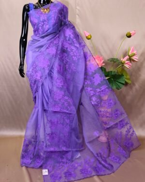 Rose Applique Reshom Kota