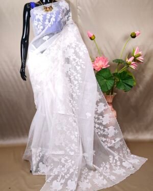 Rose Applique Reshom Kota
