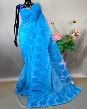 Rose Applique Reshom Kota