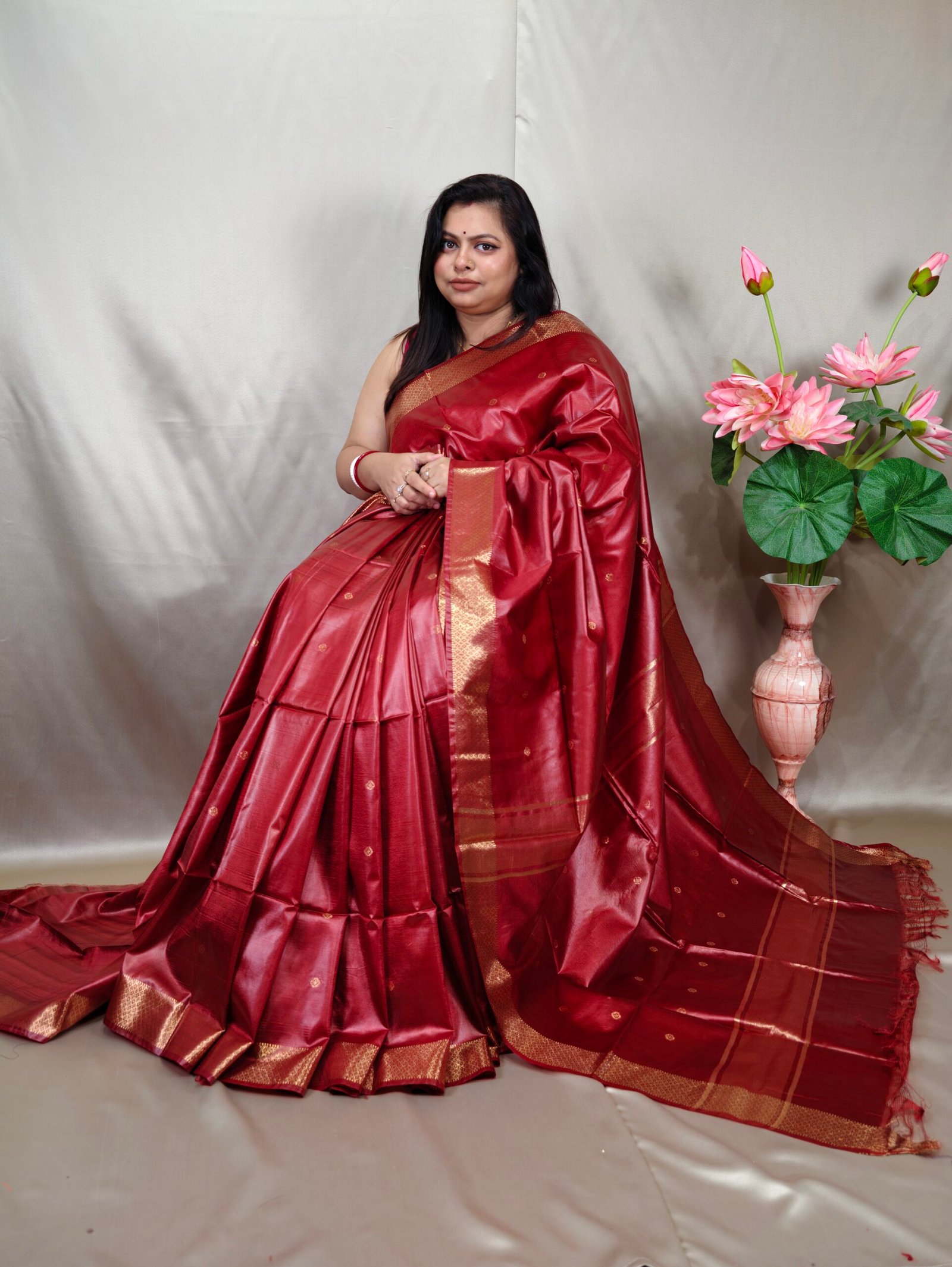 Semi Chanderi Katan