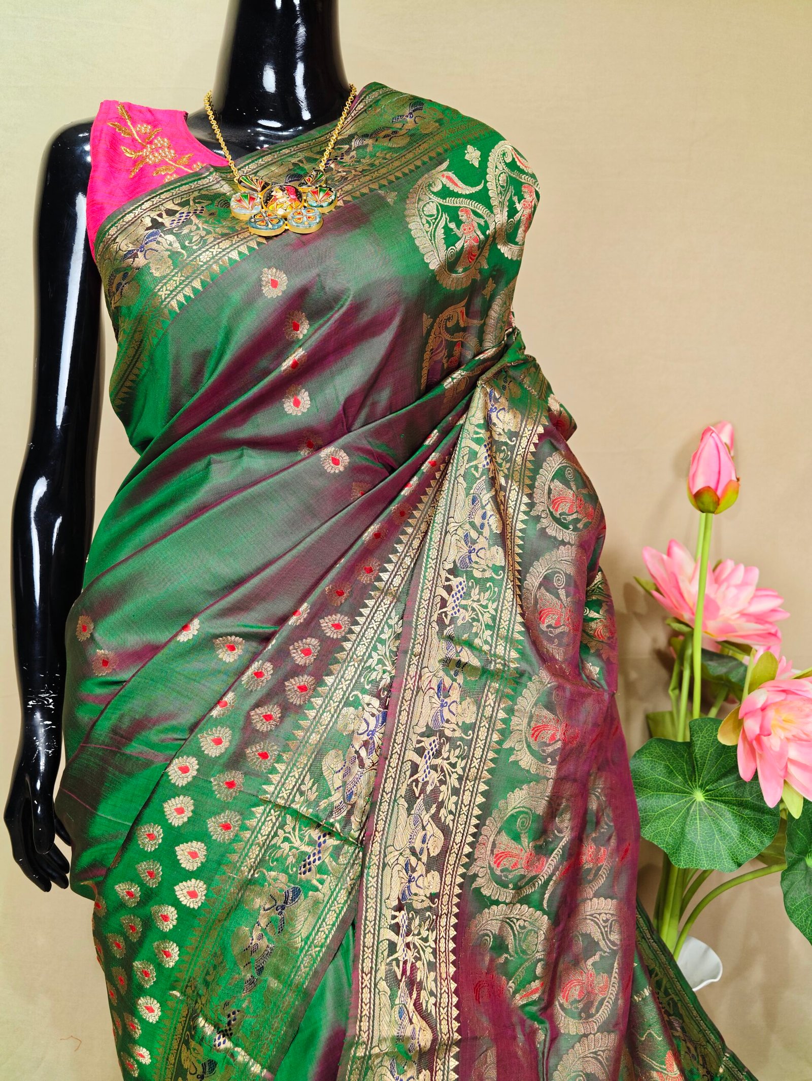 Pure Swarnachuri Saree - Image 2