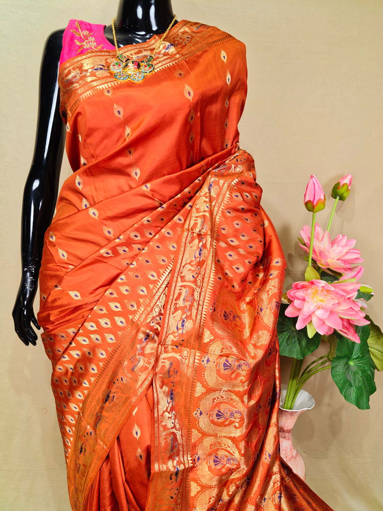 Pure Swarnachuri Saree - Image 2