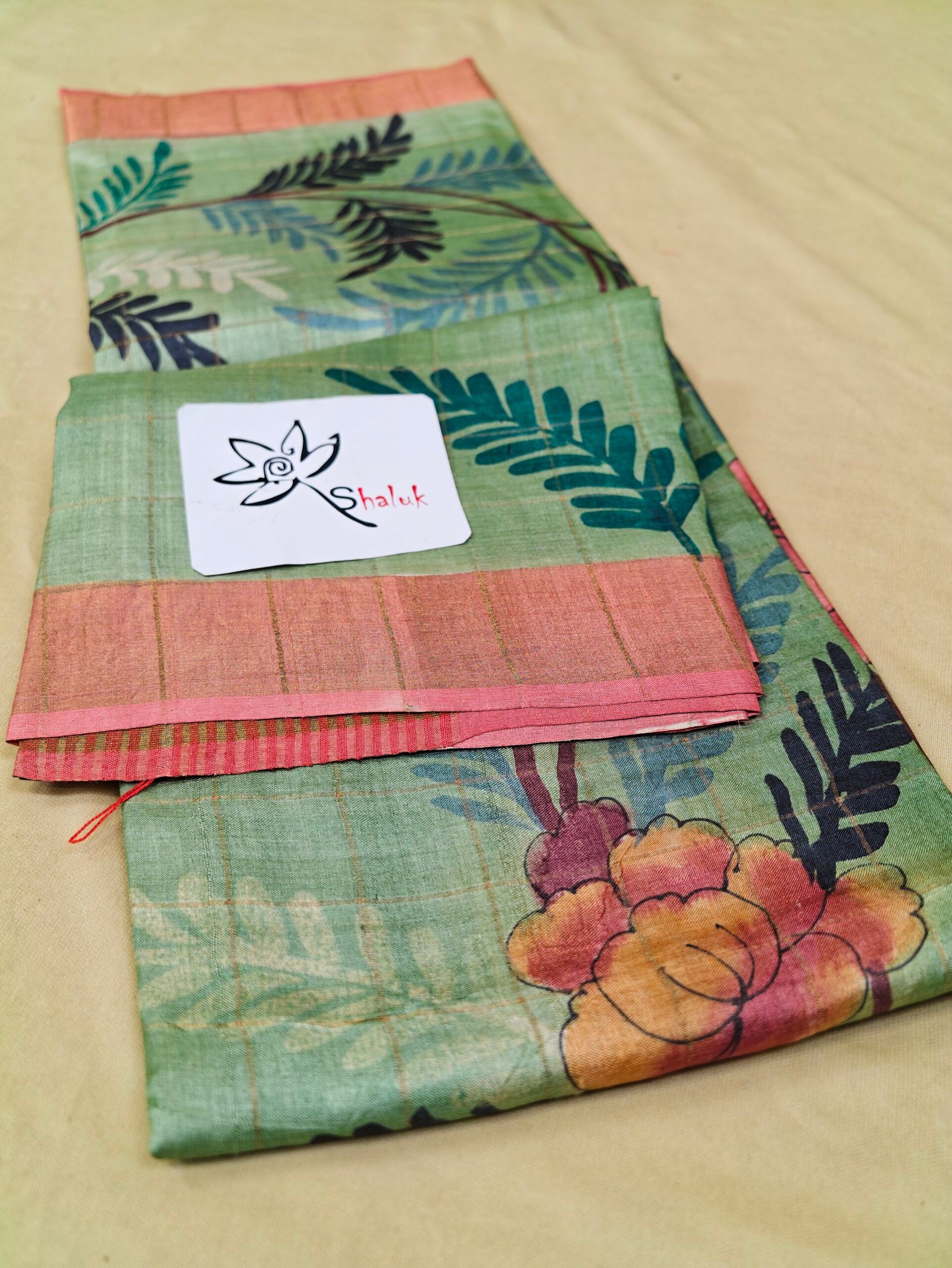 Tussar Kalamkari Saree - Image 4