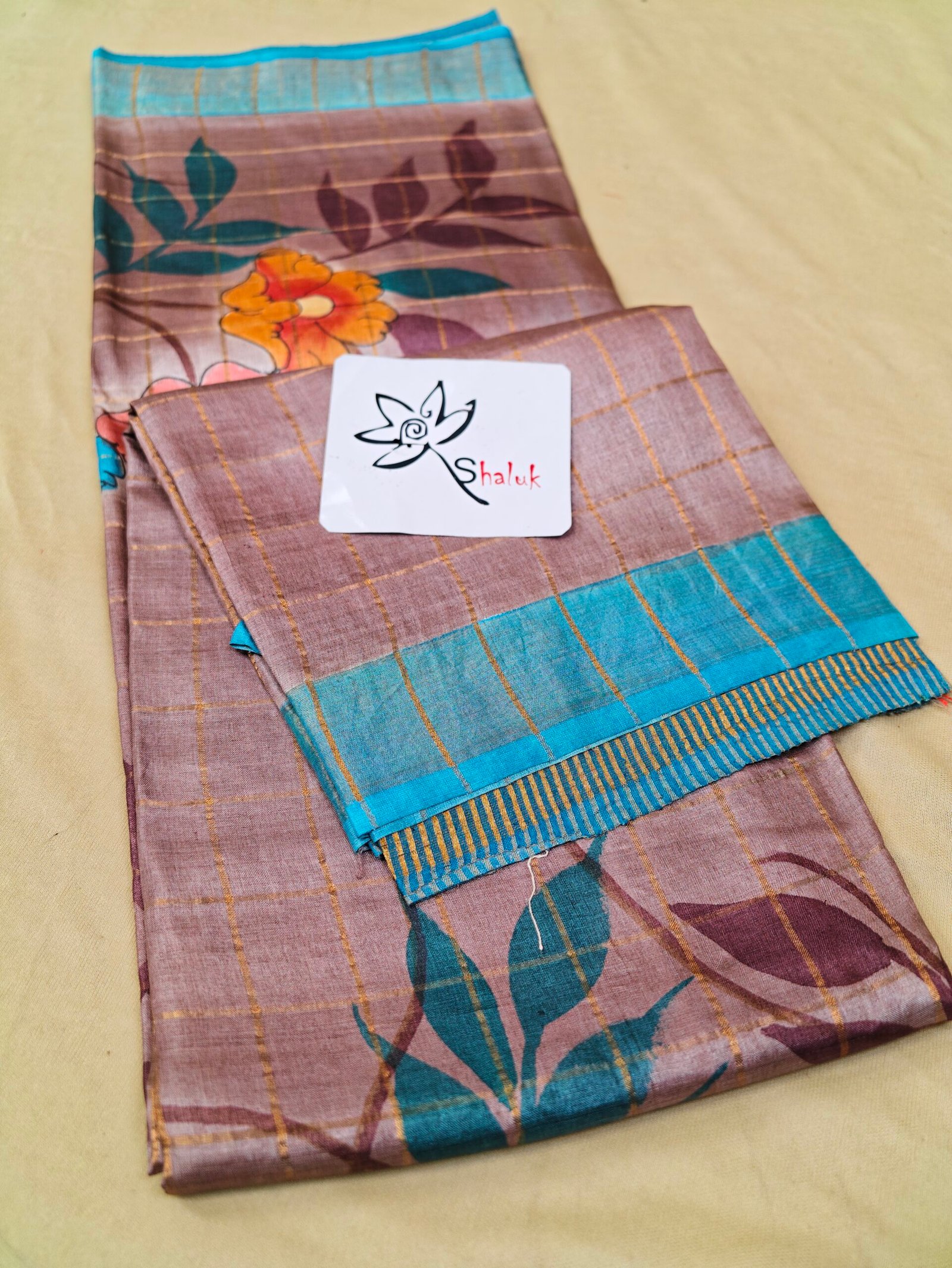 Tussar Kalamkari Saree - Image 4