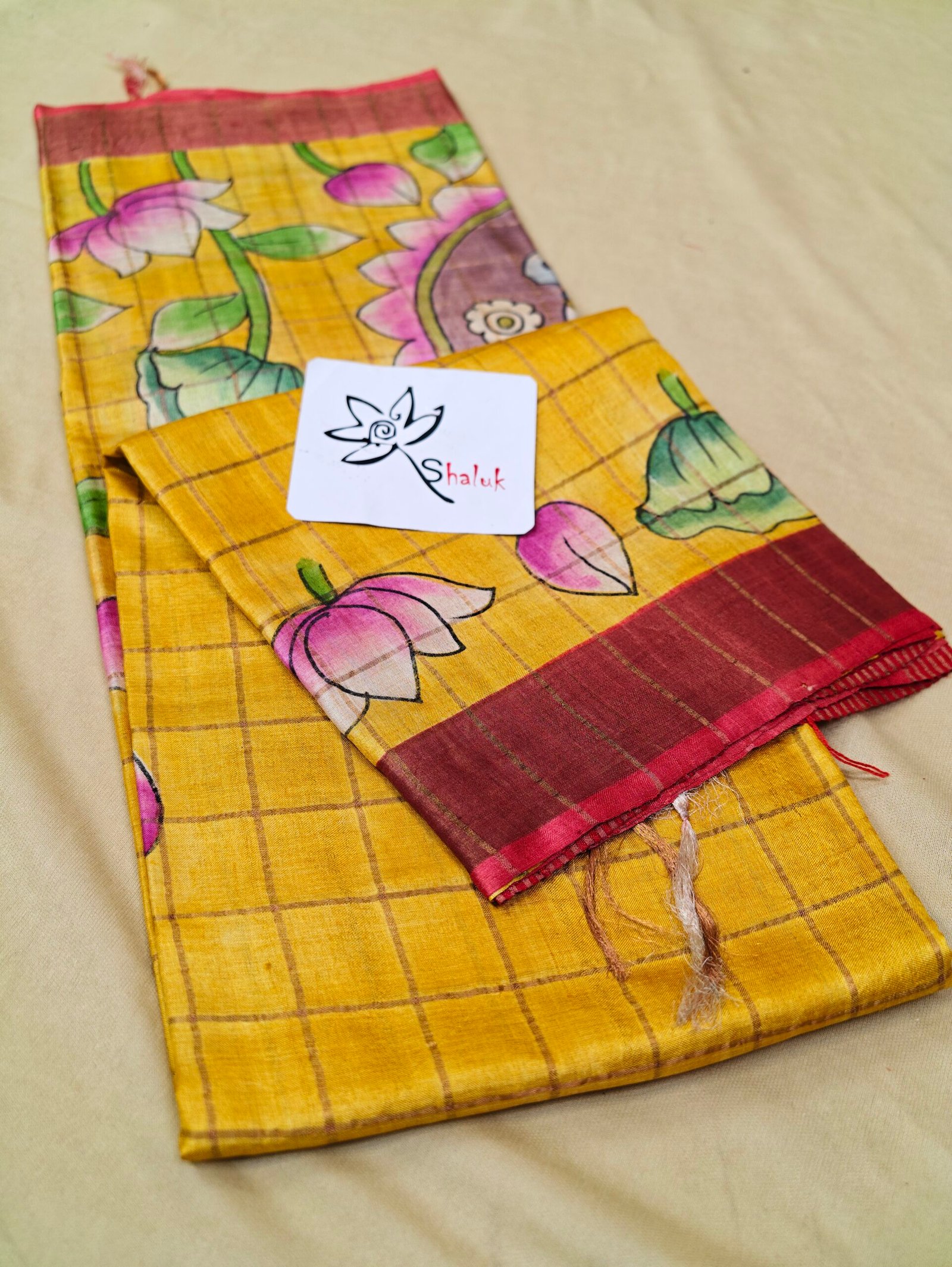 Tussar Kalamkari Saree - Image 4