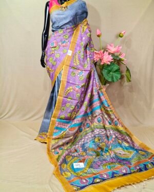 Tussar Kalamkari Saree