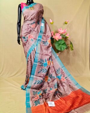 Tussar Kalamkari Saree