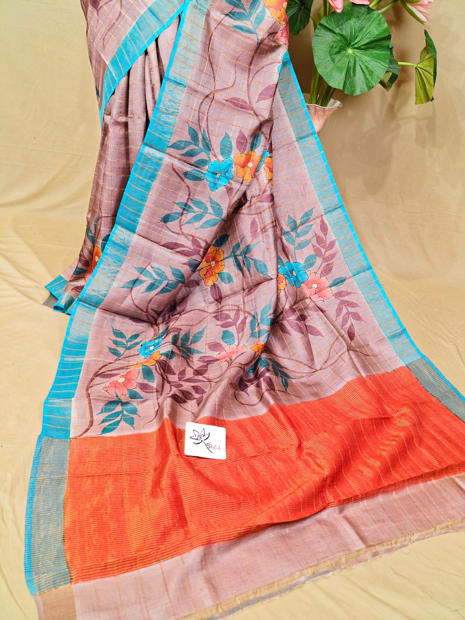 Tussar Kalamkari Saree - Image 2