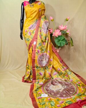 Tussar Kalamkari Saree