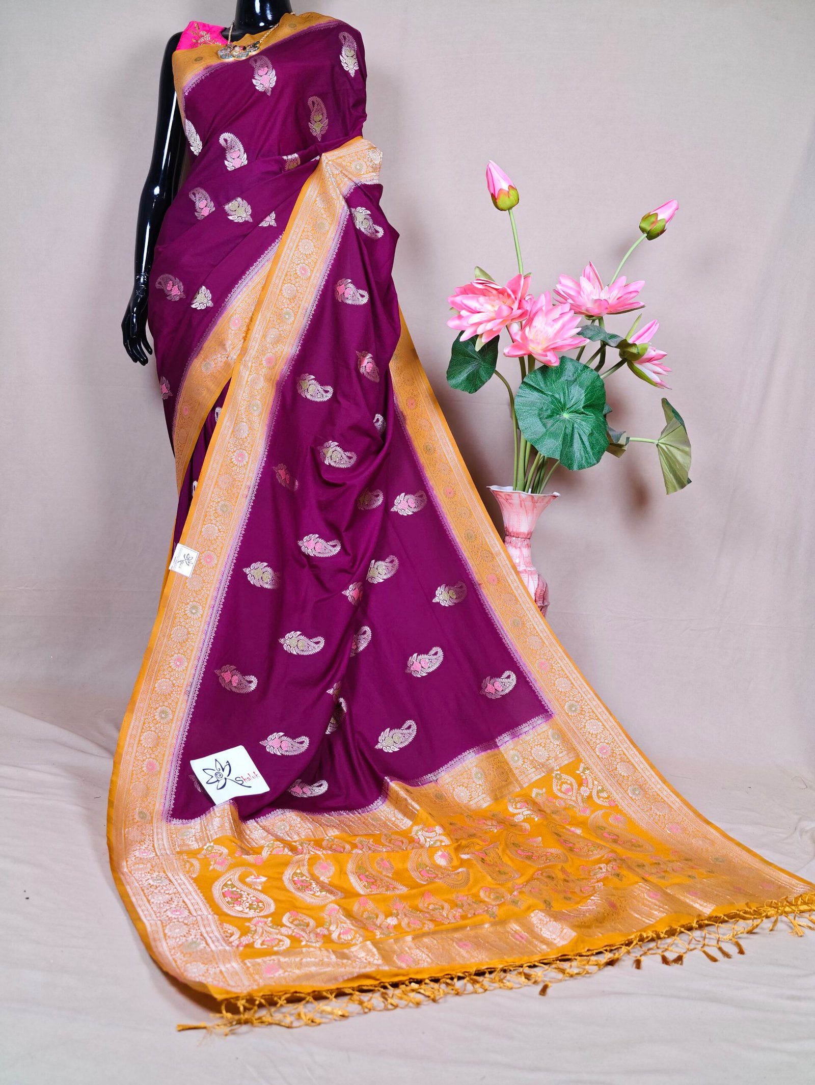 Crepe Khaddi Saree