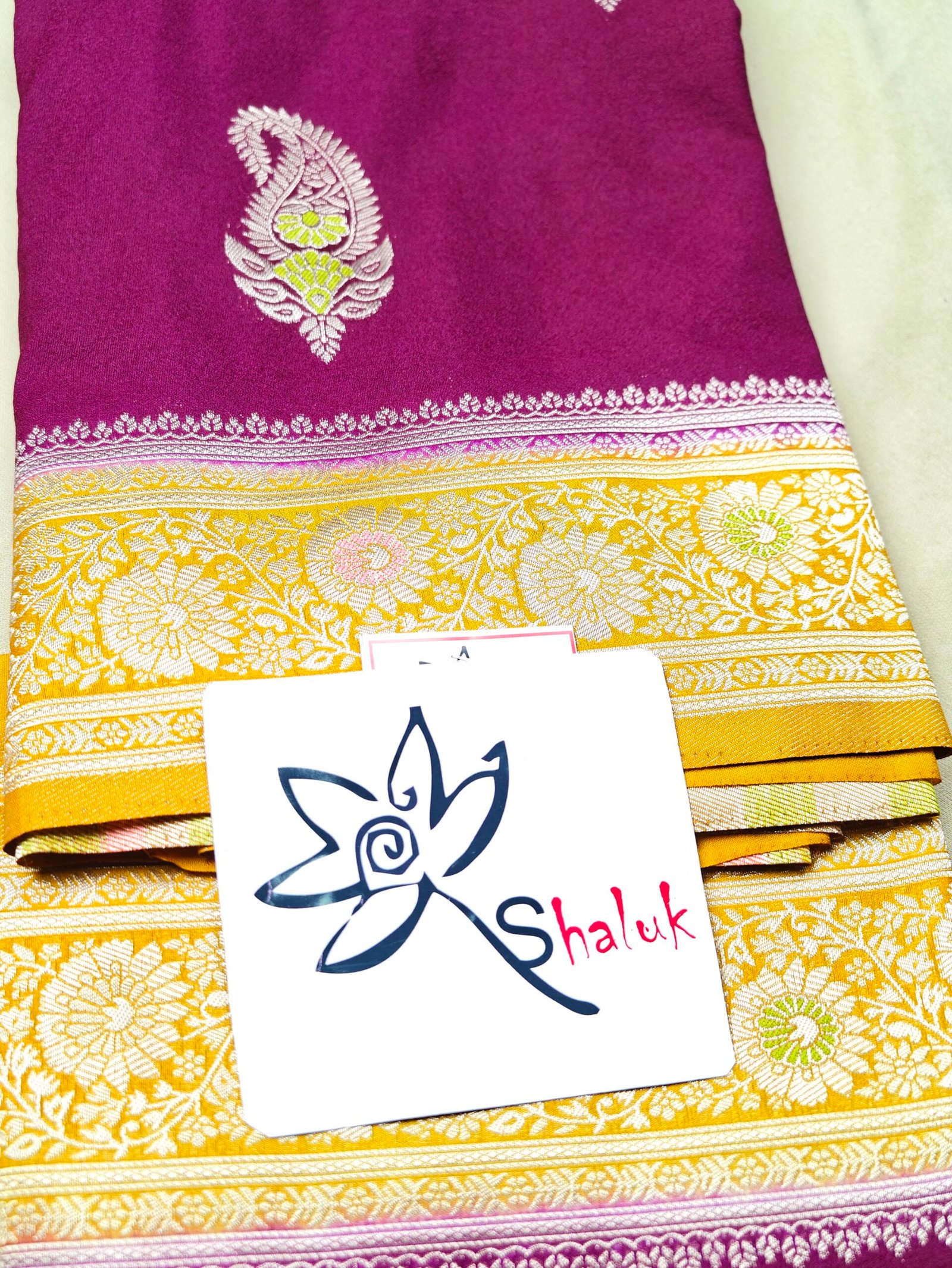 Crepe Khaddi Saree - Image 4