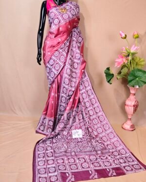 Tie And Dye Kantha Saree