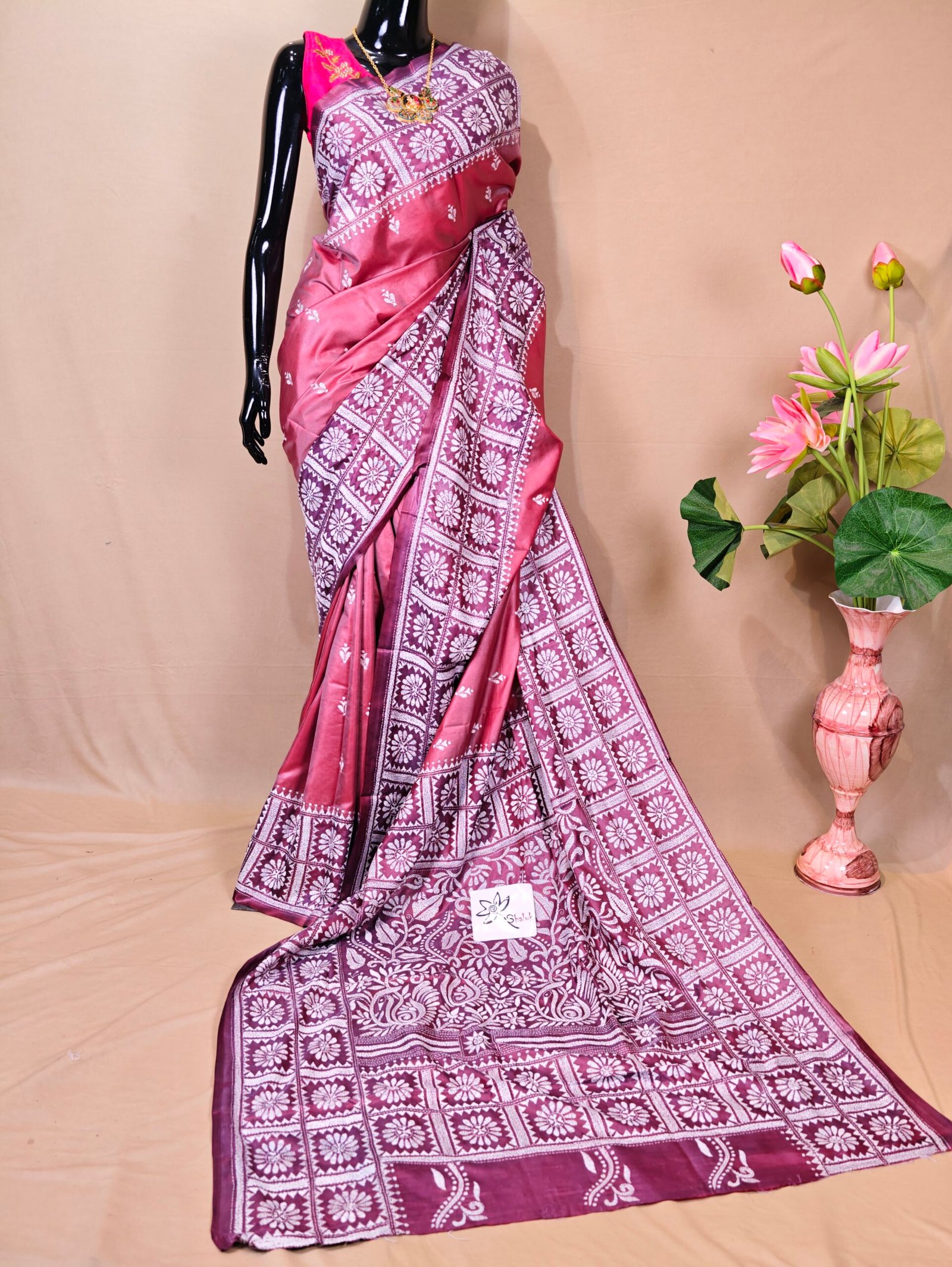 Tie And Dye Kantha Saree