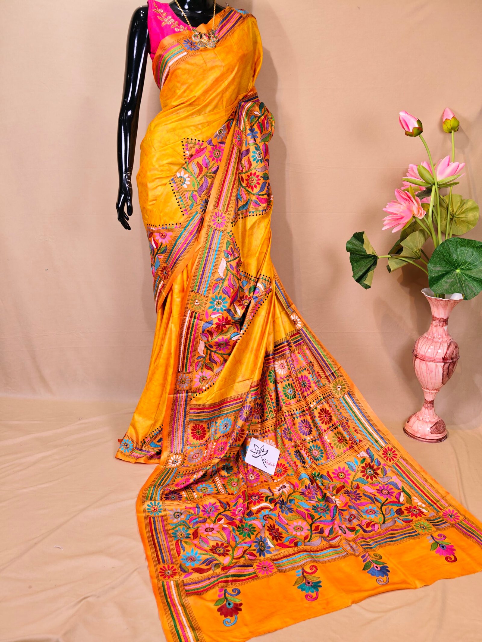 Batik Kantha Saree