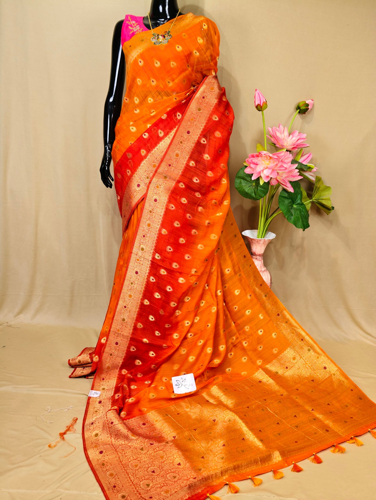 Tussar Orgenza Saree