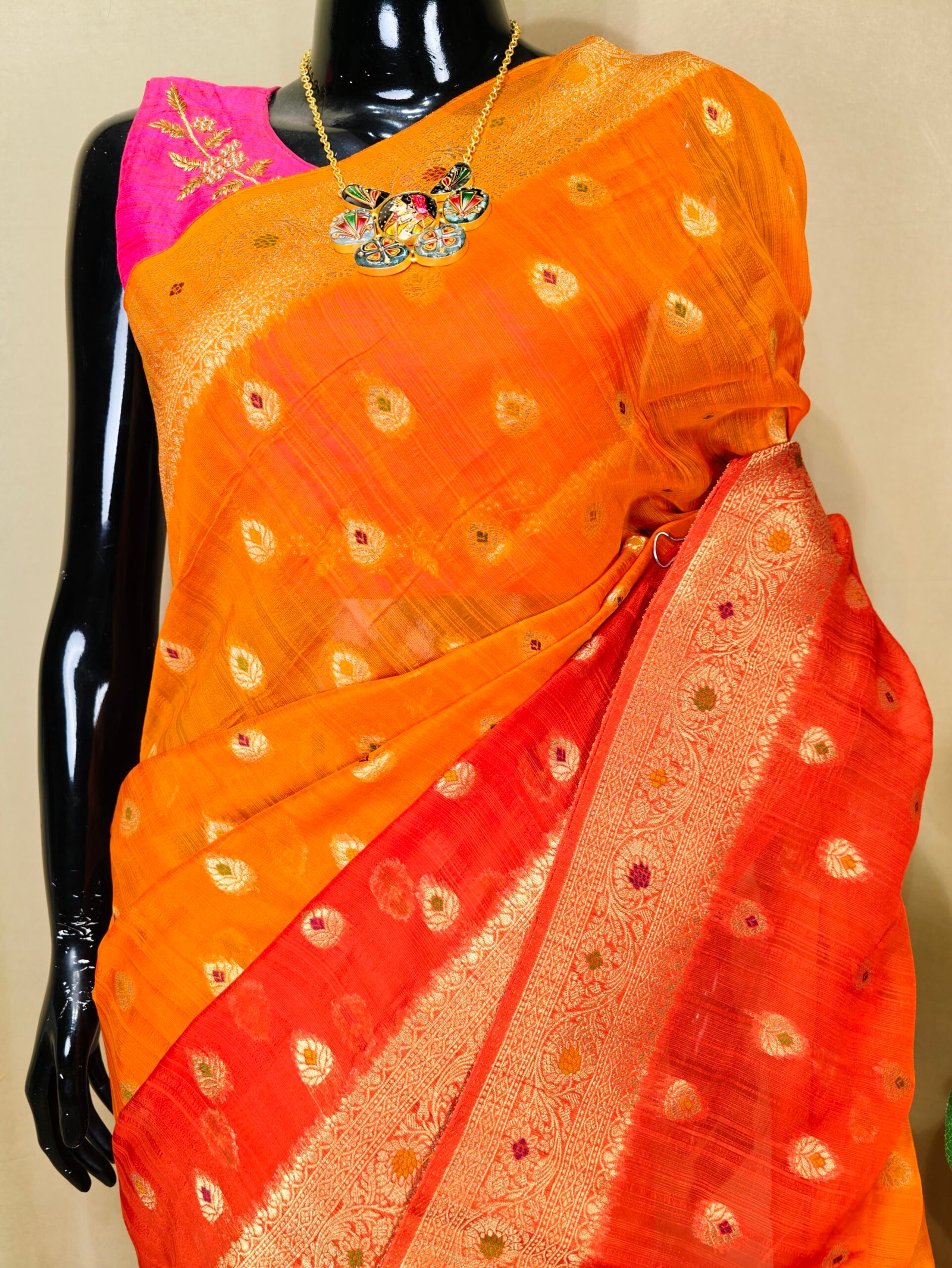 Tussar Orgenza Saree - Image 3