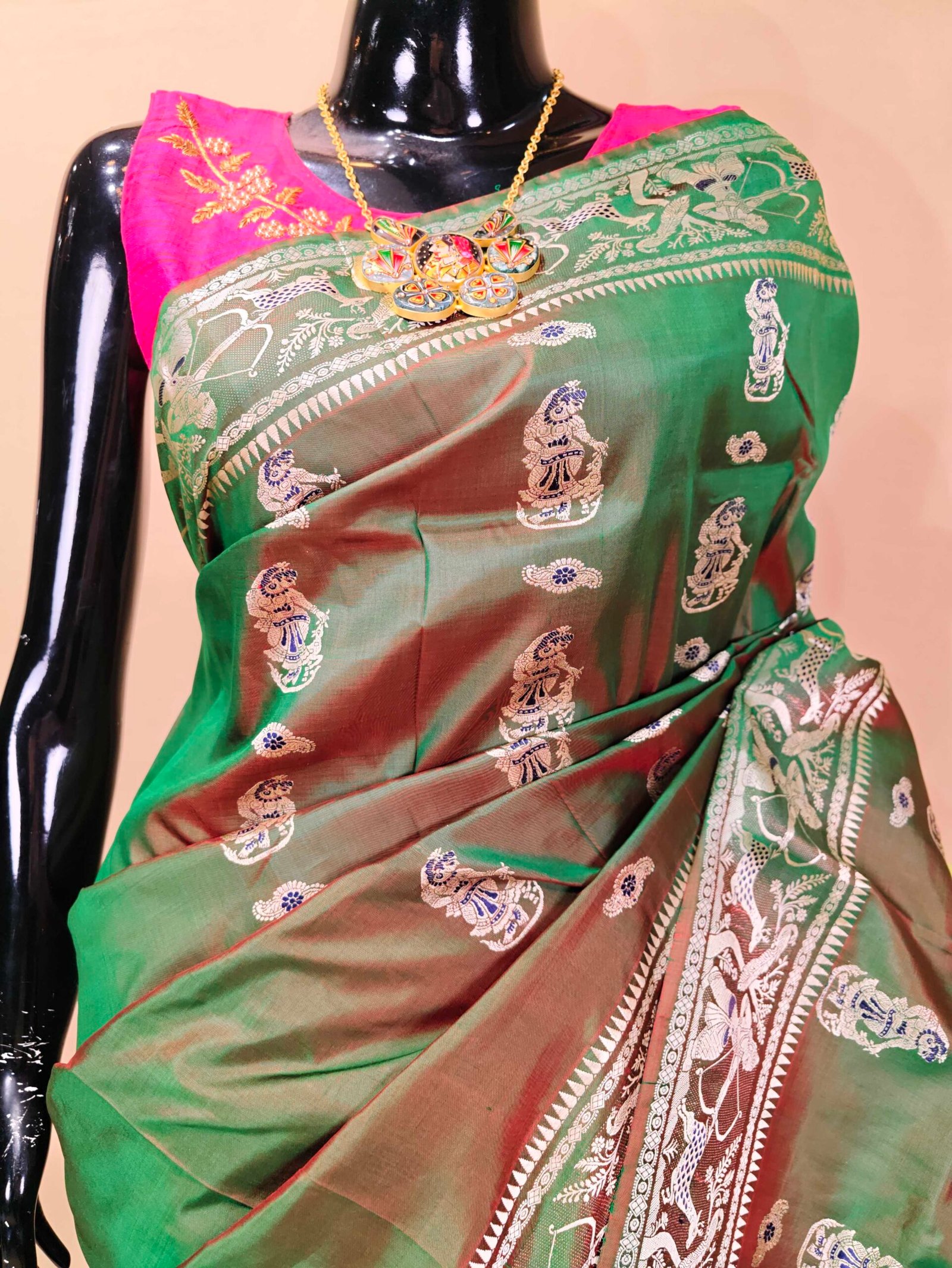 Pure Baluchari Saree - Image 3