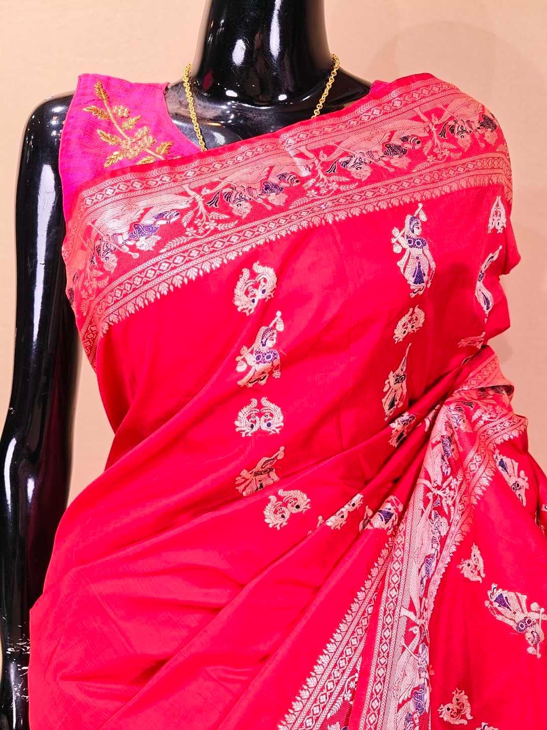 Pure Baluchari Saree - Image 3