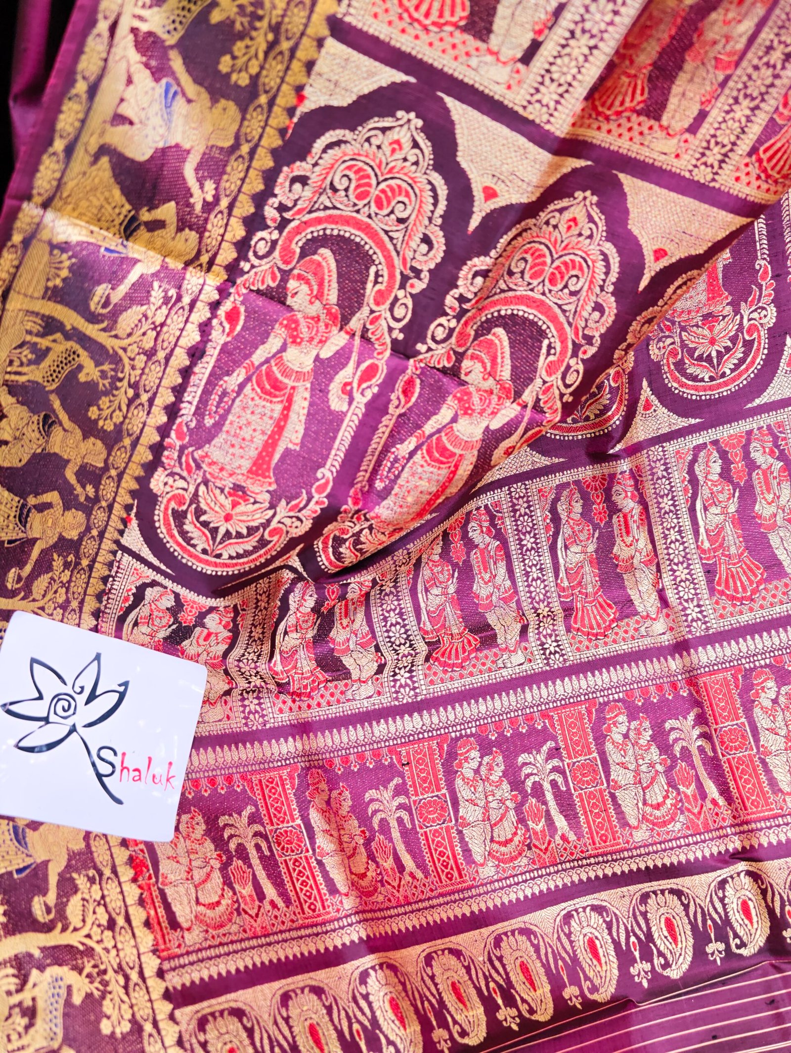 Pure Baluchari Saree - Image 4